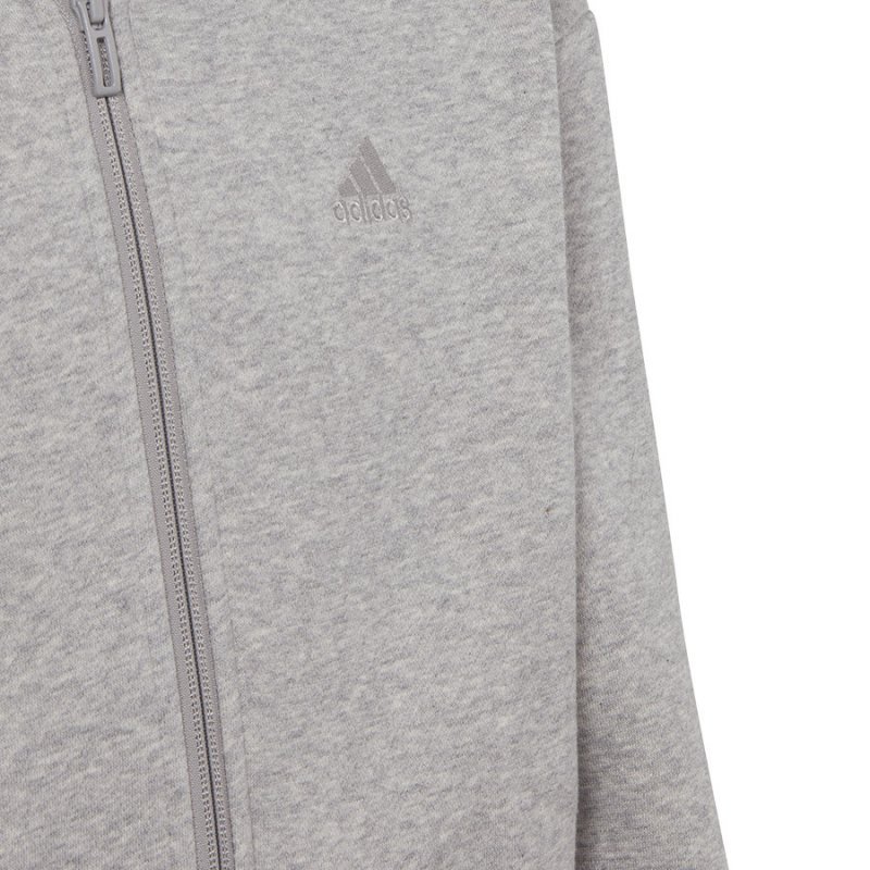 Bluza adidas Fleece Full-Zip Hoody Jr IC5008 szary 152 cm