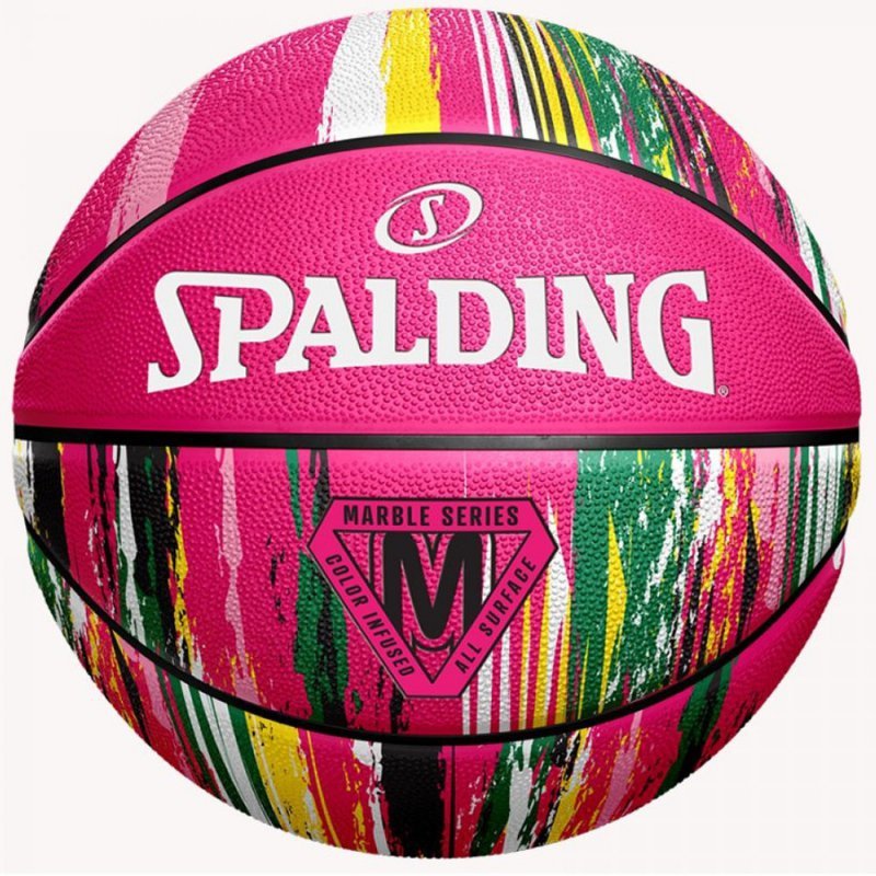 Piłka Spalding Marble 7 różowy