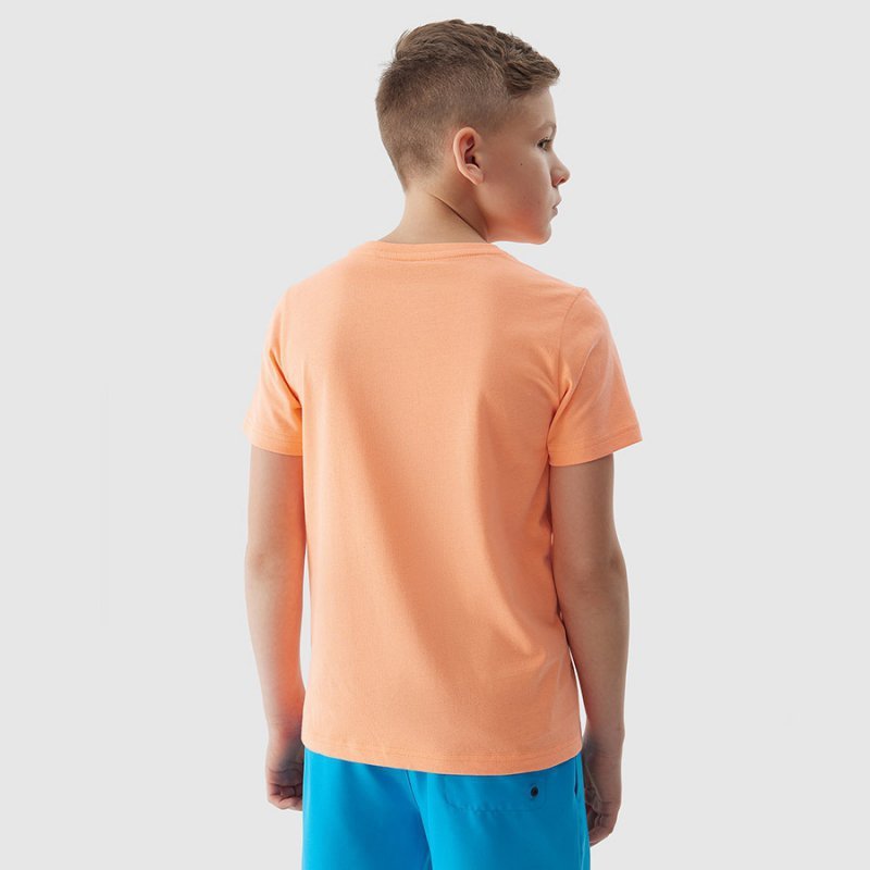 T-shirt 4F 4FJWSS24TTSHM1137 70N pomarańczowy 158 cm