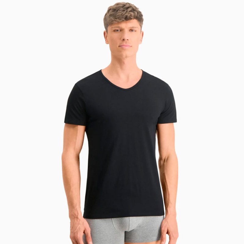 T-Shirt Puma Basic 2P V-Neck 935017-01 czarny M