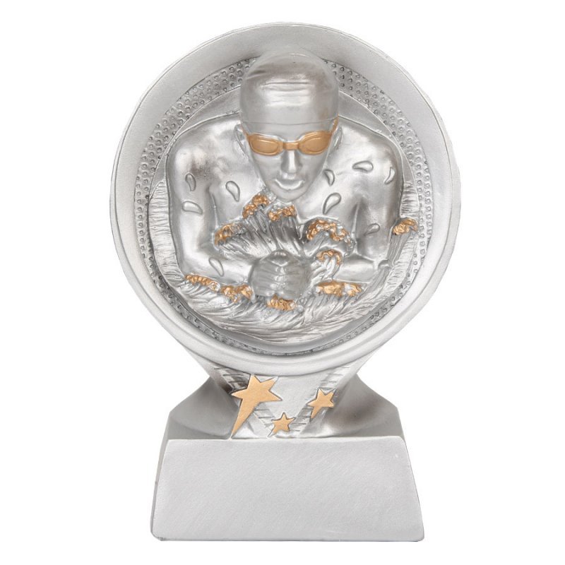 Statuetka Pływanie Tryumf 17 cm srebrny