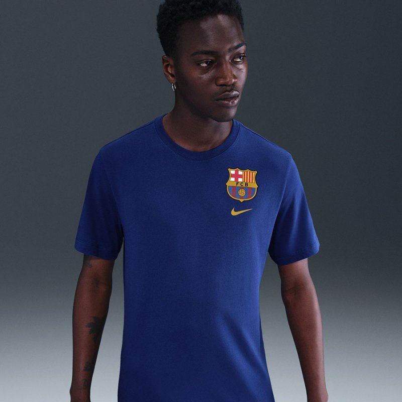 Koszulka Nike FC Barcelona Crest Tee HQ8396-455 XL niebieski