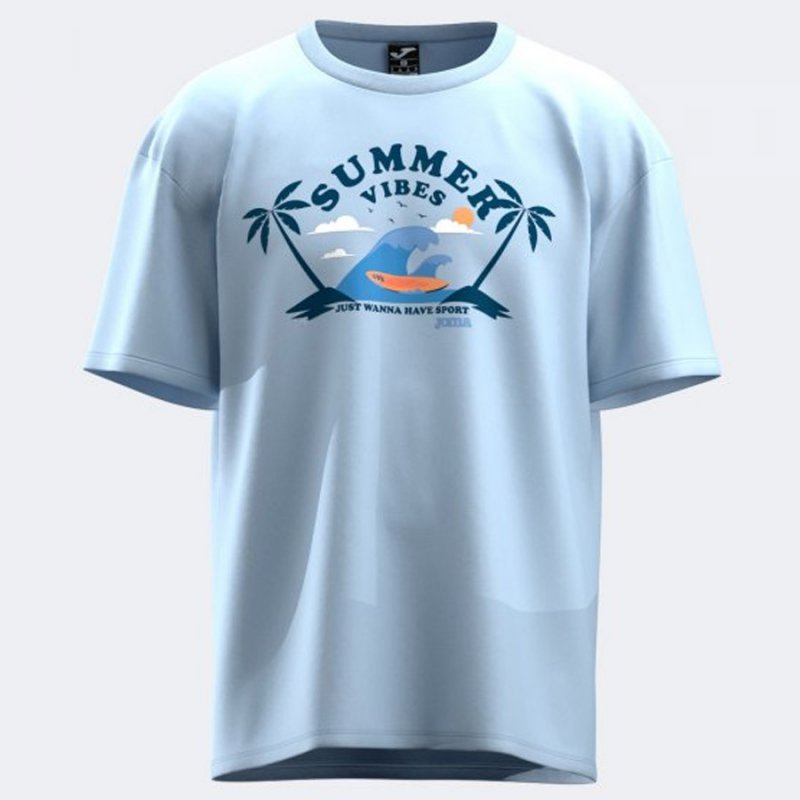 T-Shirt Joma SUMMER VIBES 104616.384 niebieski L