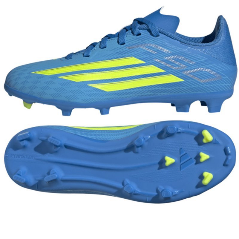 Buty adidas F50 League FG/MG Jr JR9013 niebieski 35 1/2