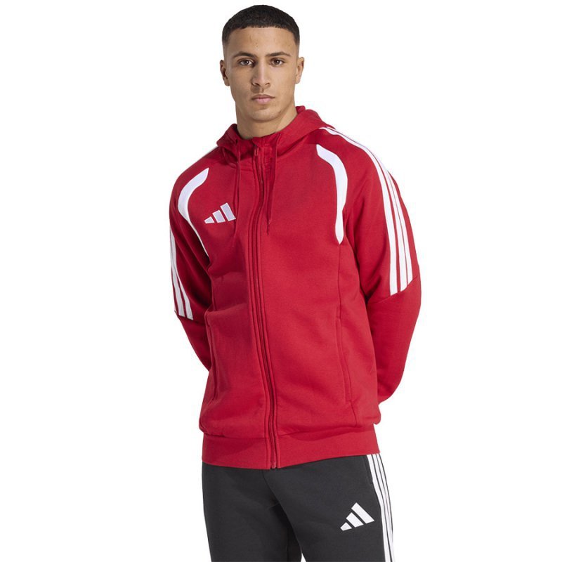 Bluza adidas TIRO 26 League Sweat Full Zip Hoodie KF9106 czerwony L