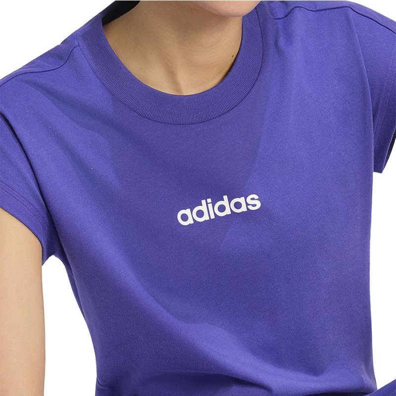 T-shirt adidas W Essentials Linear KF8375 fioletowy M