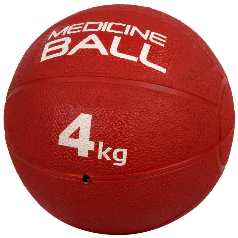 Piłka lekarska gumowa 4 kg czerwony 