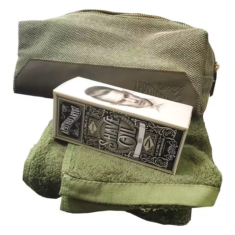 Apothecary 87 Zestaw do golenia Dopp Bag torba+ ręcznik + olejek do golenia 30 ml