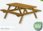 Drewniany stolik dziecięcy (60x120)