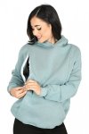 MijaCulture - 3 in1 warm maternity hoodie, for breastfeeding and after  „Molly ” M001 mint