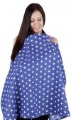MijaCulture - 2 in1 Nursing Breastfeeding Cover / Scarf / Apron 4010/M34 Blue / Stars