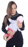 MijaCulture - 2 in 1 Maternity and Nursing Breastfeeding Warm Pullover Sweatshirt 4057/M49 Black