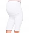 MijaCulture comfortable casual maternity 1/2 leggings shorts 1052 White