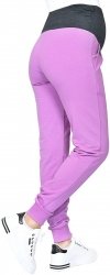 MijaCulture Wygodne spodnie dresowe ciążowe Coco M003 róż3