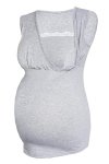 MijaCulture - Comfortable 2 in1 Maternity and Nursing Shirt Sleeveless top 4032/M45 Melange