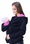 MijaCulture - Maternity Warm Fleece Hoodie / Jacket / Sweatshirt / for Baby Carriers 4047/M51 Black