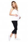 MijaCulture – Elegant Maternity 3/4 cropped leggings with lace 3005 Black