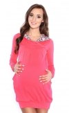 MijaCulture – 2 in 1 Maternity & Nursing breastfeeding warm Hoodie Top Pullover Mimi 7102A  Apricot