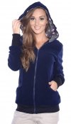 MijaCulture - 3 w1 bluza polarowa 3D ciążowa i do noszenia dziecka  4047/M51 ciemny granat