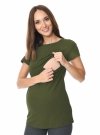 MijaCulture - Top 2 w 1 ciążowy i do karmienia M018 Camila khaki