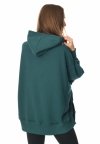 MijaCulture - 3 w 1 bluza Oversize ciążowa i do karmienia z rozcieciami „Victoria” M015 zielona