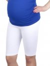 MijaCulture - wygodne krótkie legginsy ciążowe 4008/M25 biały