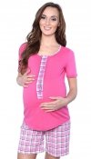 MijaCulture - 3 w 1 piżama ciążowa i do karmienia 4030/M47 różowy