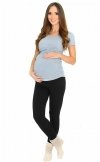 Komfortowe legginsy ciążowe zimowe 3006 czarny 