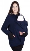 MijaCulture - bluza polarowa do noszenia dziecka 4019A/M21 ciemny granat
