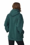 MijaCulture - 3 w 1 ciepła bluza ciążowa i do karmienia z kapturem „Naomi” M016 zielony
