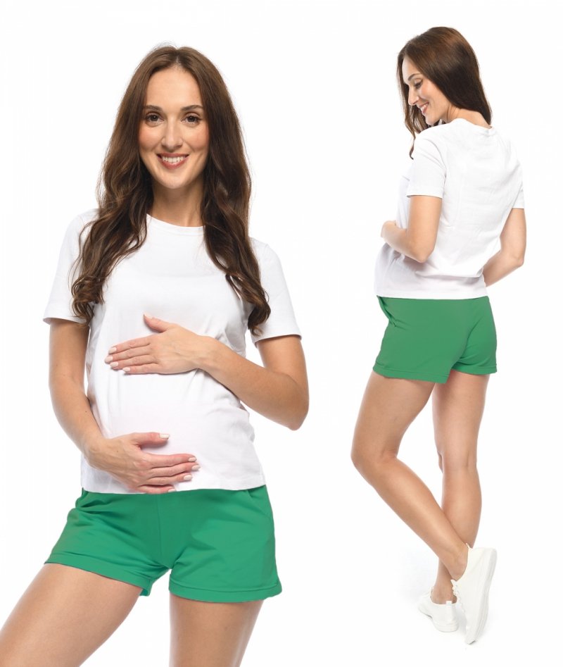 MijaCulture maternity shorts Eva M016 green