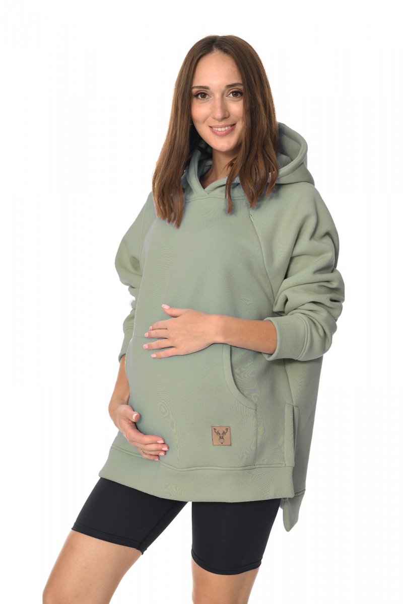 MijaCulture hoodie for pregnant women and breastfeedinf &quot;Stella&quot;  M014 green