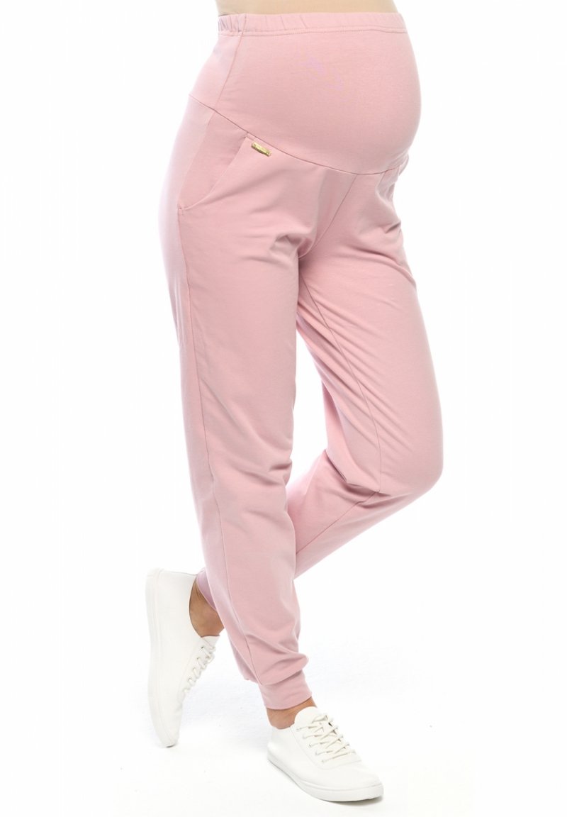 Casual maternity trousers Amanda M010 light pink
