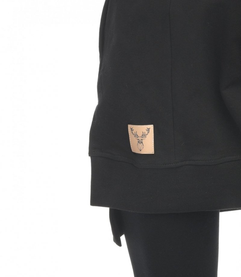MijaCulture hoodie for pregnant women and breastfeeding &quot;Aurelia&quot;  Black