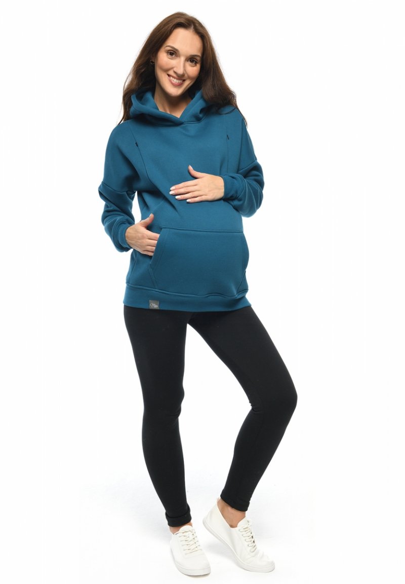 MijaCulture hoodie for pregnant women and breastfeedinf "Molly" Petrol