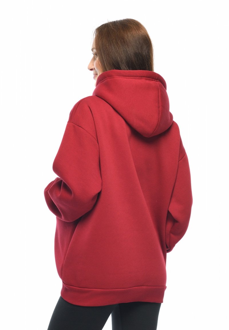 MijaCulture hoodie for pregnant women and breastfeedinf &quot;Molly&quot; burgundy