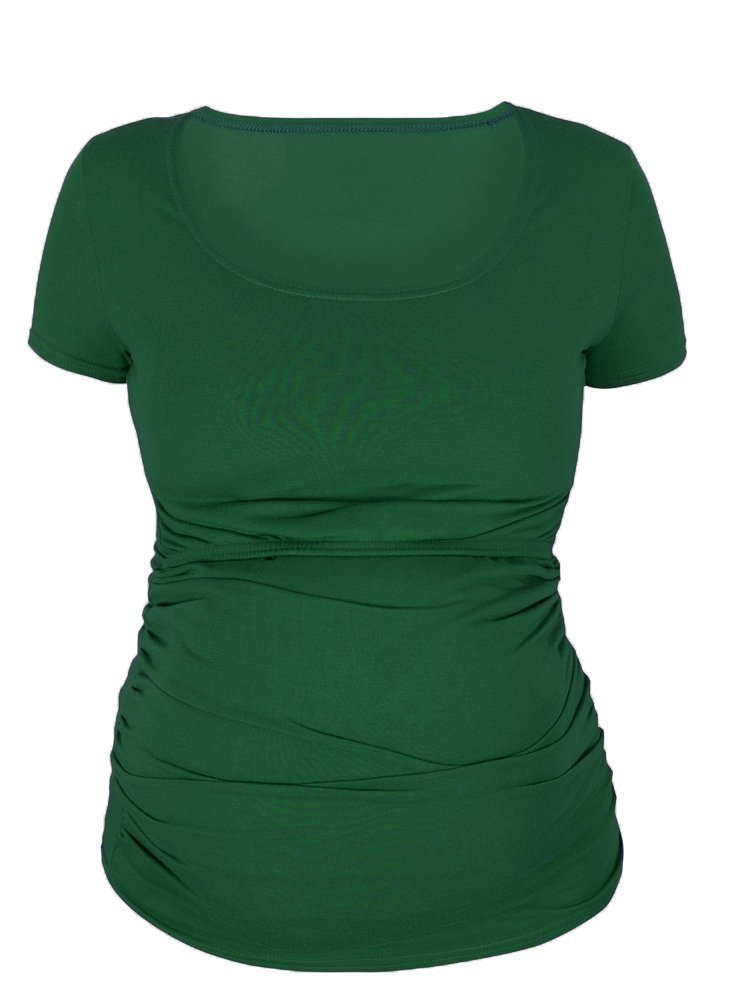 MijaCulture - 2 in 1 Maternity and nursing shirt 7151 dark green