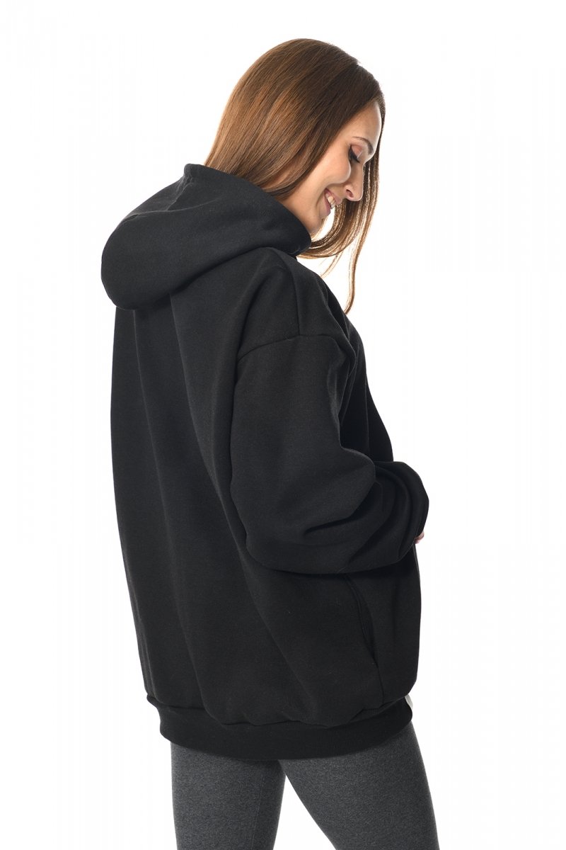MijaCulture hoodie for pregnant women and breastfeedinf &quot;Naomi&quot;  M016 Black