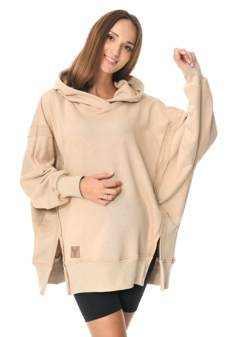 MijaCulture hoodie for pregnant women and breastfeeding &quot;Victoria&quot;  Beige