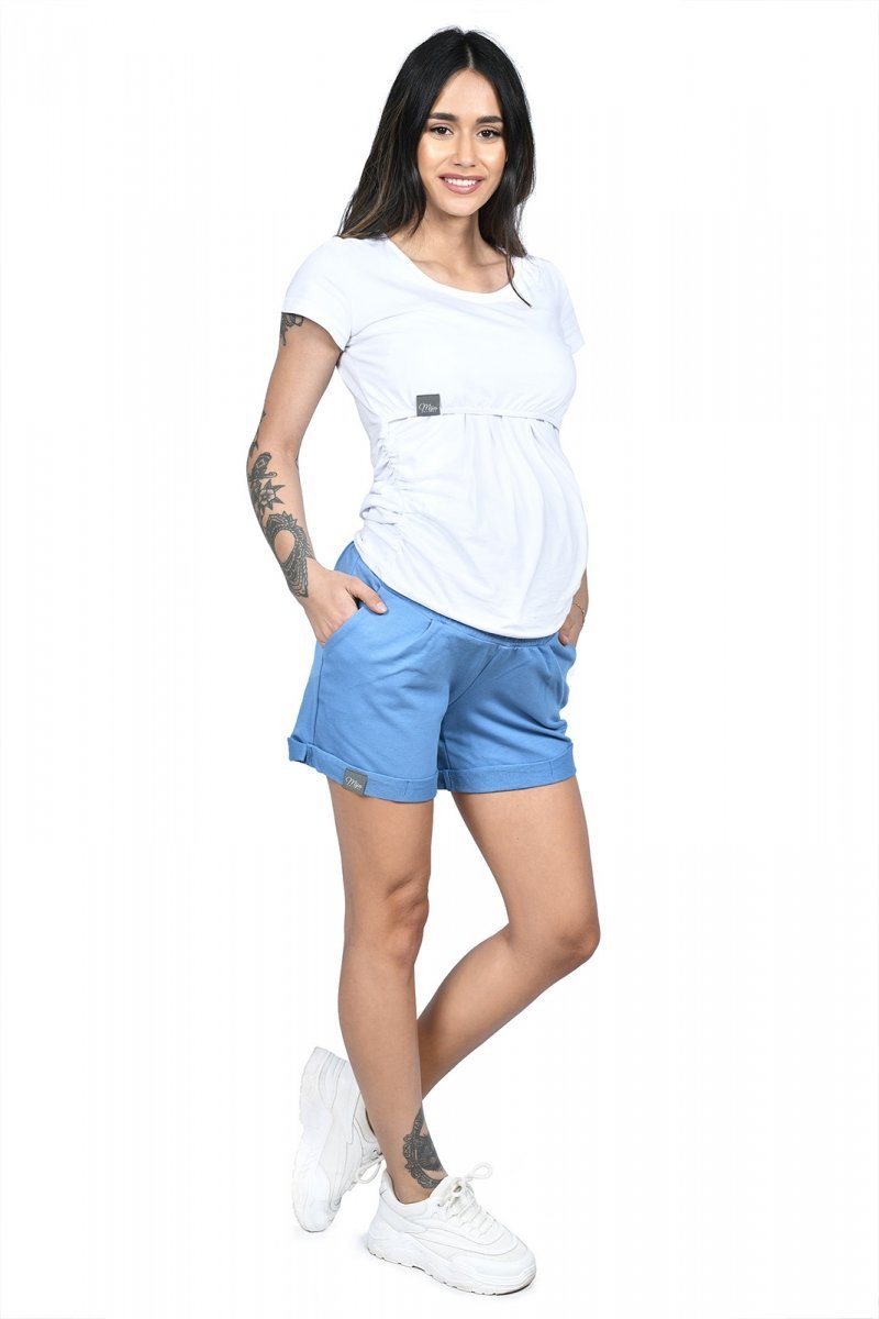 MijaCulture - maternity summer shorts Lola M004 blau