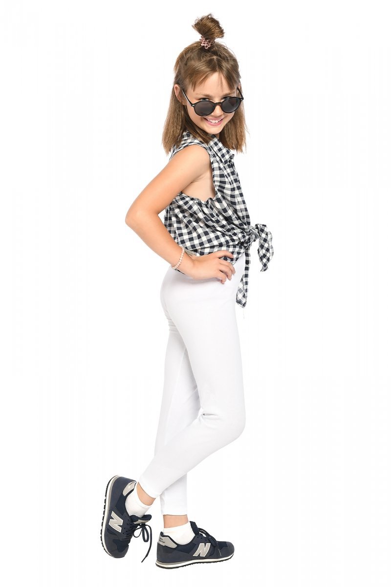 Girls long leggings for children Zoe white