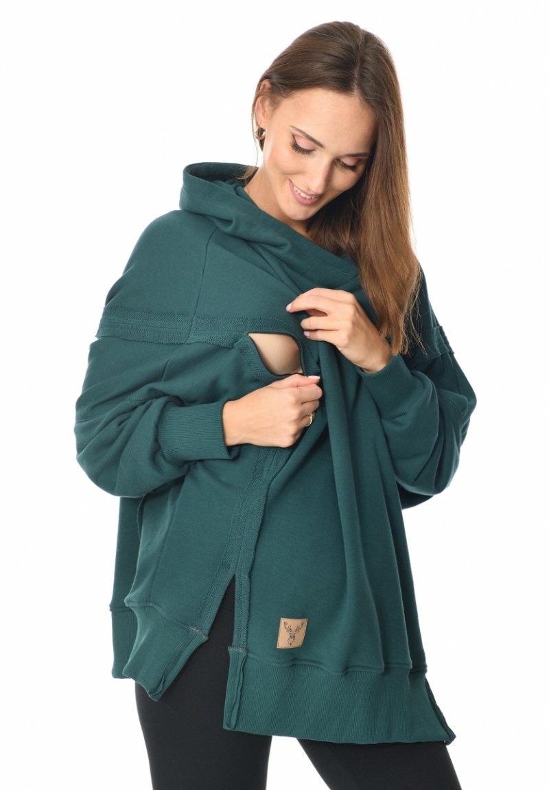 MijaCulture hoodie for pregnant women and breastfeeding &quot;Victoria&quot;  Green