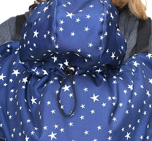 MijaCulture - osłona drukowana z minky 4127 niebieska/gwiazdki