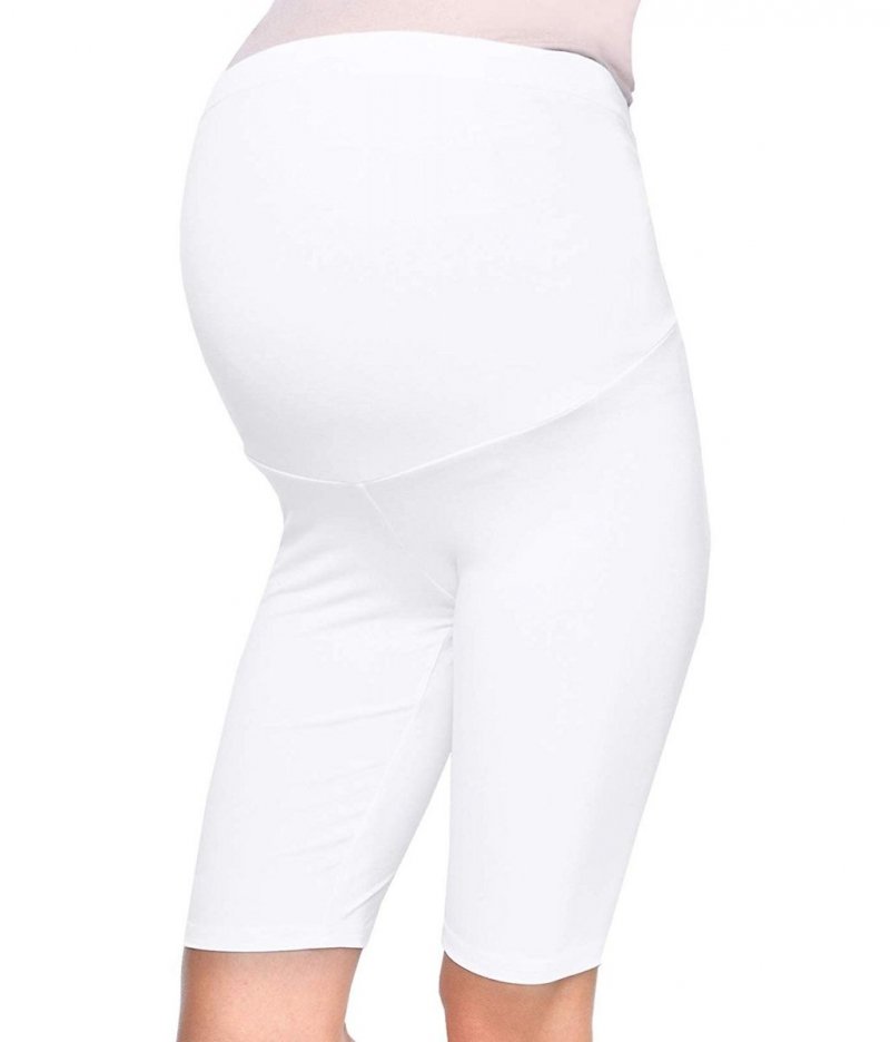 Wygodne legginsy ciążowe Mama 1052 biały 