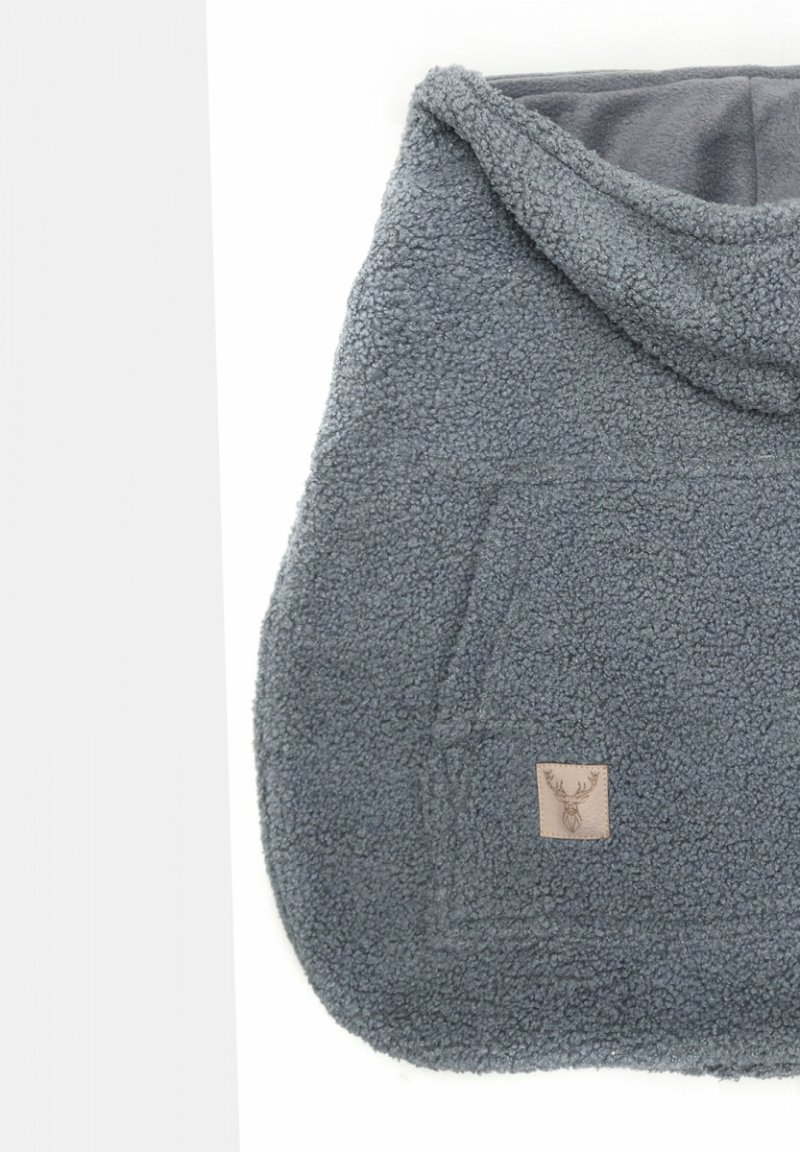 MijaCulture - ciepła osłonka baranek / miś / polar TEDDY uniwersalna do nosidełka, chusty dla niemowląt M025 szary