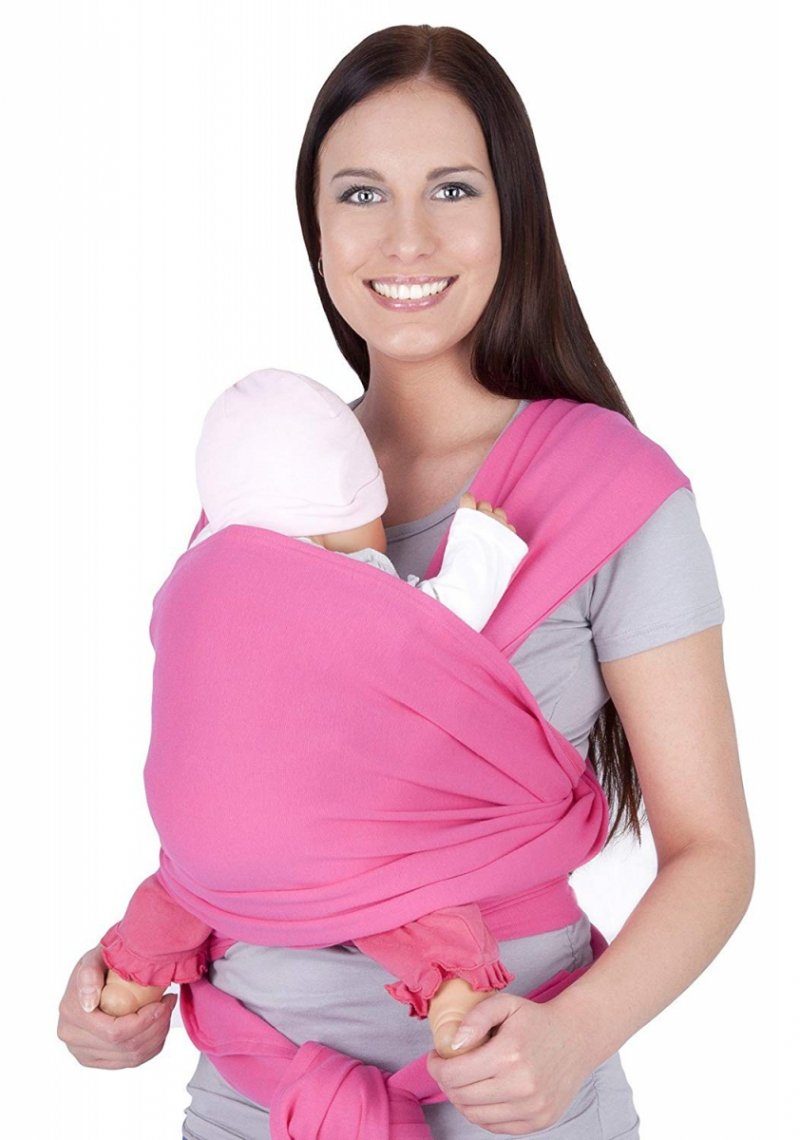 MijaCulture - chusta do noszenia dzieci 4011/M28 różowy