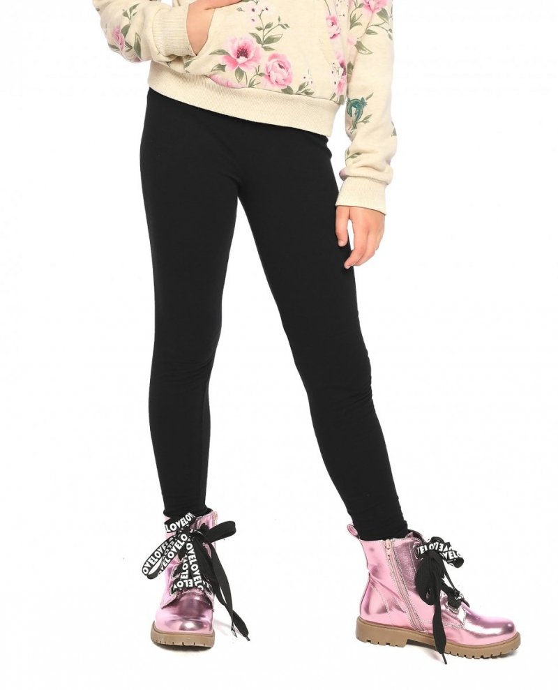 Legginsy dziewczęce zimowe getry dla dzieci Amelia czarny