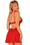 OBSESSIVE LUVAE BABYDOLL I STRINGI CZERWONA