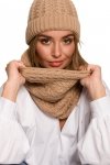 Be Knit BK082 Komin splot warkocz - kamelowy