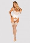 Obsessive KOMPLET OBSESSIVE AMOR BLANCO GORSET I STRINGI